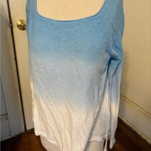 Lilly Pulitzer Blue and White Gradient Top